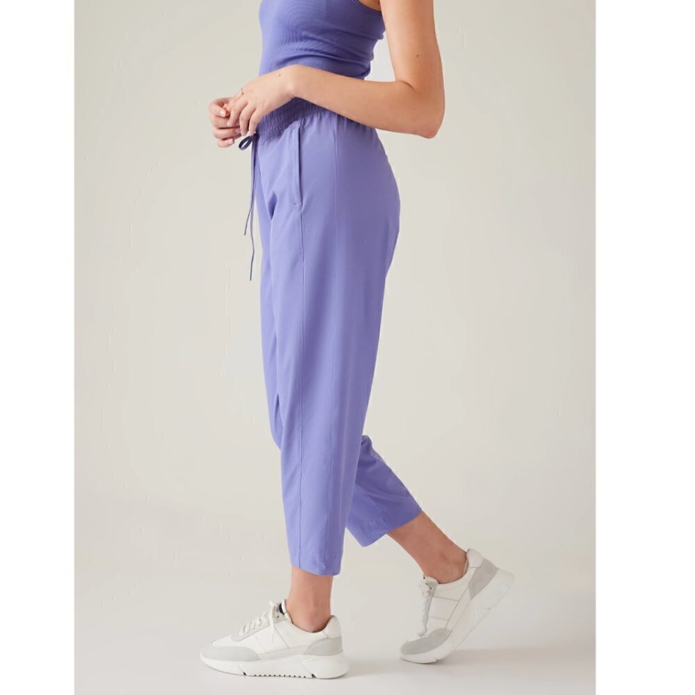 Athleta Arrival Straight Leg Ankle Pants Dark Adonis Blue Size 6 / P